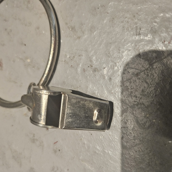 Vintage Metal Whistle with Keyring Police Military Style Whistle - Picture 2 of 4